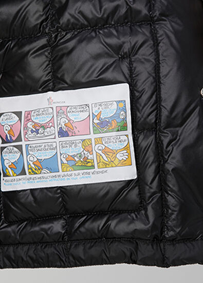 Jarcieu Siyah Crop Puffer Mont - Görsel 9