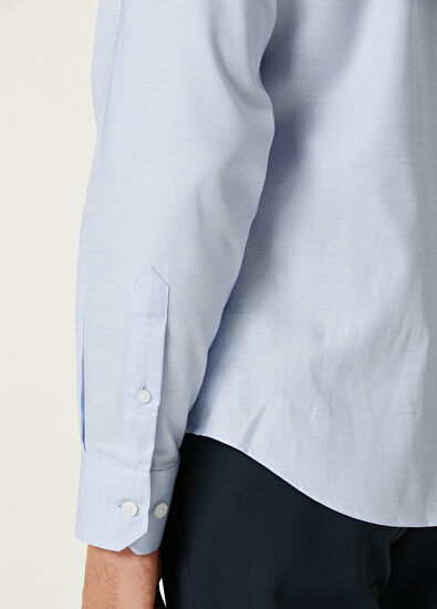Slim Fit Mavi Non-iron Gömlek Beymen Club Slim Fit Mavi Non-iron Gömlek - 7