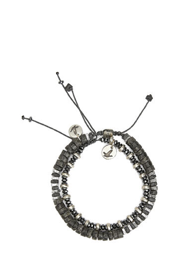 Beymen Club Antrasit 2li Taşlı Erkek Bileklik - 4