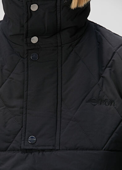 Margaux Lonnberg Logan Siyah Kapitoneli Ceket - 5