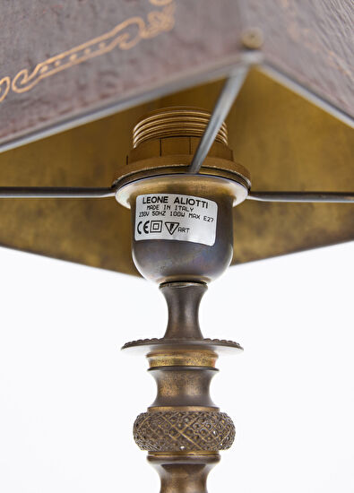 Nish Solutions Leone Aliotti Bronz Gövdeli Abajur - 5