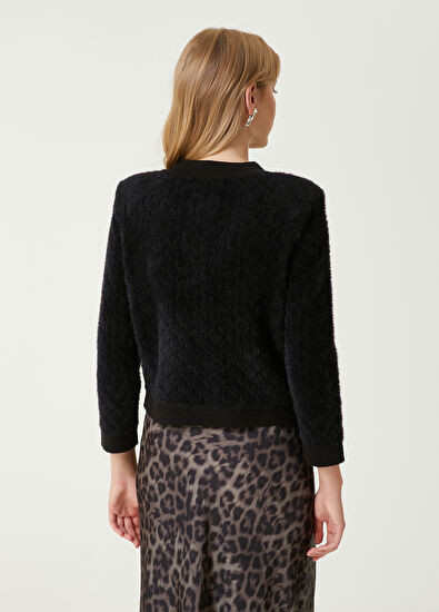 Siyah Tüylü Hırka Beymen Club Siyah Tüylü Hırka - 6