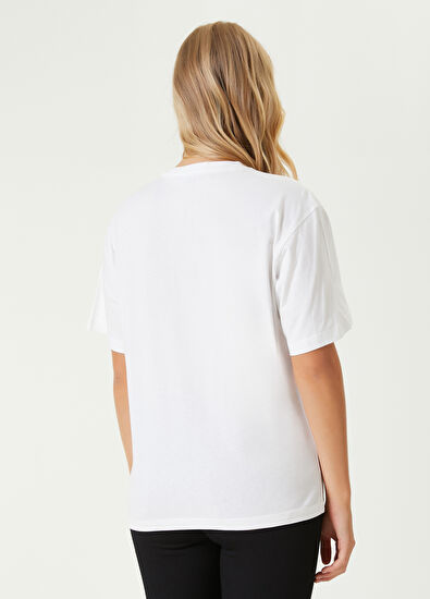 Beymen Club Beyaz Taşlı Papağan Baskılı T-shirt - 6