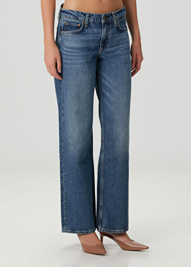 Rag&Bone Saige Relaxed Straight Blue Jeans - 3