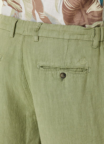 Beymen Club Regular Fit Çağla Keten Şort - 5