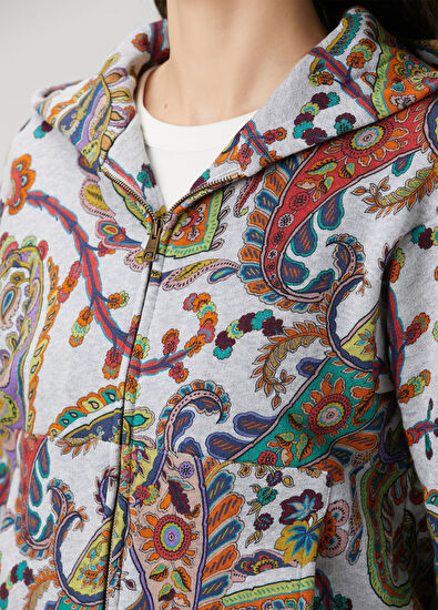 Etro Grey Paisley Hoodie - 5