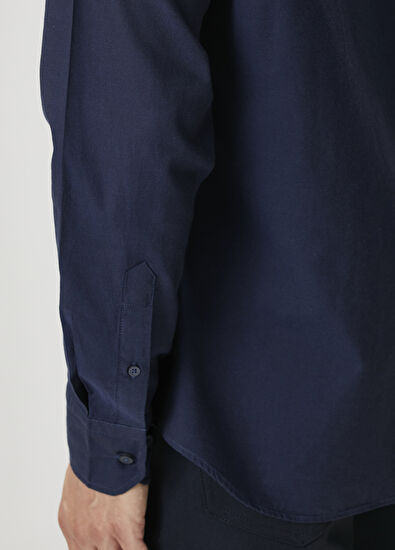 Beymen Club Slim Fit Lacivert Oxford Gömlek - 7