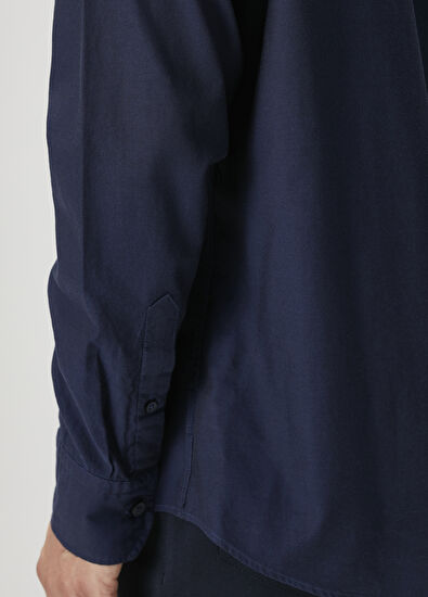 Beymen Club Comfort Fit Lacivert Oxford Gömlek - 7