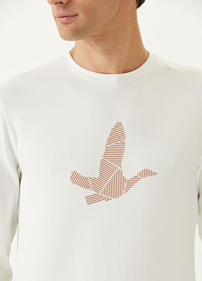 Beymen Club Off-White Logo Detailed Sweatshirt - 6