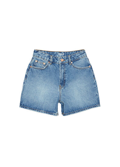 Beymen Club Mavi Basic Denim Şort - 7