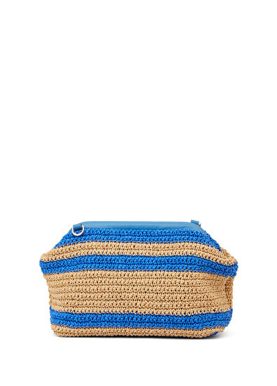 Beymen Club Mavi Logo Nakışlı Hasır Çanta - 4