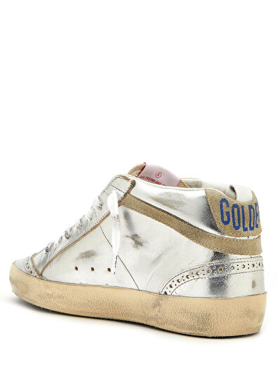 Mid-Star Silver Bej Kadın Deri Sneaker - Görsel 4