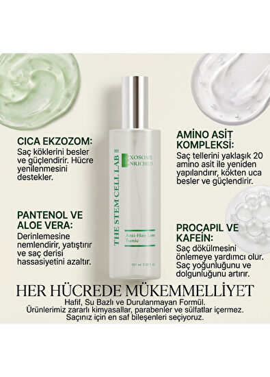 The Stem Cell Lab 101 Hair Tonic Eksozom ile Zenginleştirilmiş Saç Dökülme Karşıtı Saç Toniği 100 ml	 - 4