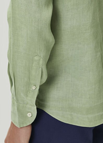MC2 (Saint Barth) Raphael Green Linen Shirt - 6