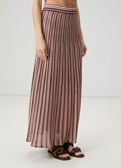 Beymen Club Çok Renkli Çizgili Midi Etek - 4