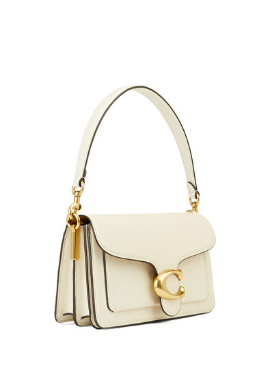 Tabby Kırık Beyaz Kadın Deri Omuz Çantası - Görsel 4