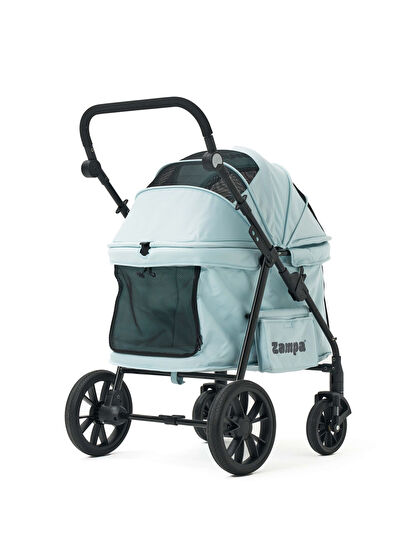 Zampa Aron Light Blue Cat and Dog Stroller - 5