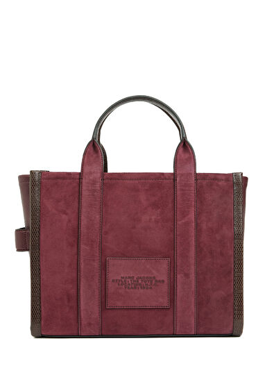 Medium Tote Bordo Kadın Deri Alışveriş Çantası - Görsel 5