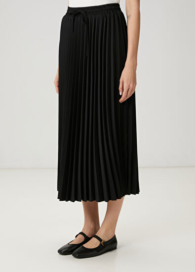 Beymen Club Siyah Pileli Midi Etek - 3