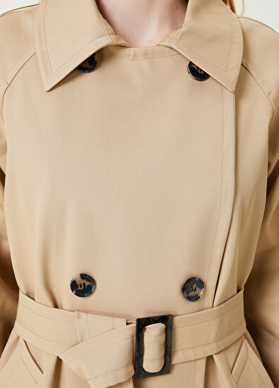 Beymen Club Beige Belted Trench Coat - 5