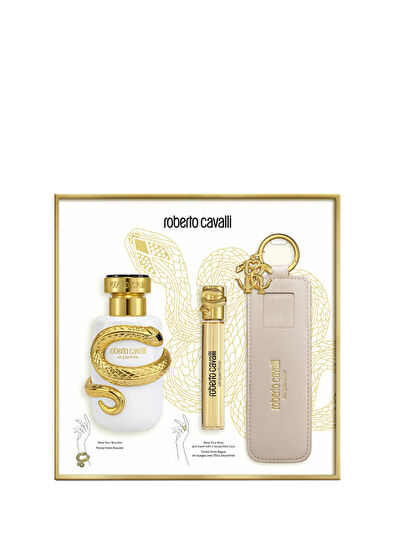 Roberto Cavalli Serpentine 100ml + 15ml Travel Size + Charm Case Women's Perfume Set - 4