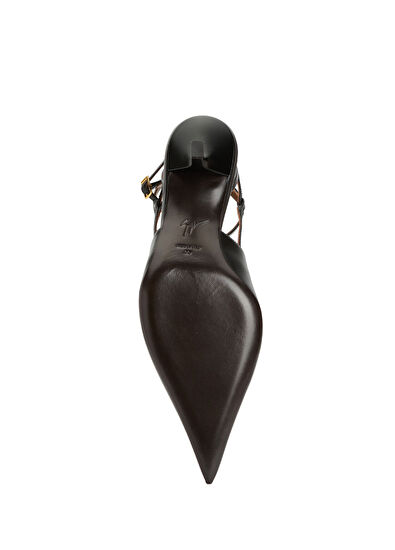 Giuseppe Zanotti Siyah Deri Topuklu Ayakkabı - 5