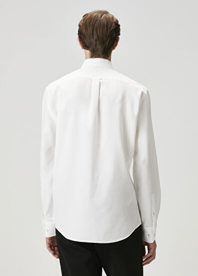 Beymen Club Comfort Fit White Textured Shirt - 5