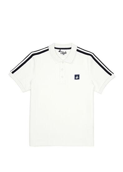 Beymen Club Off-White Stripe Detailed Polo T-Shirt - 7