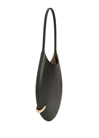 Tory Burch Pierced Small Siyah Kadın Deri Hobo - 3