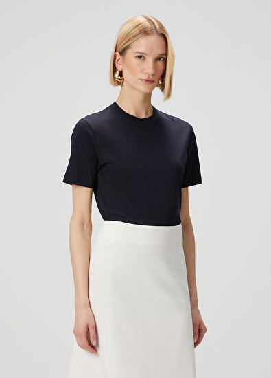Jil Sander Lacivert T-shirt - 3