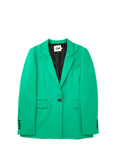 Beymen Club Green One Button Blazer Jacket - 7