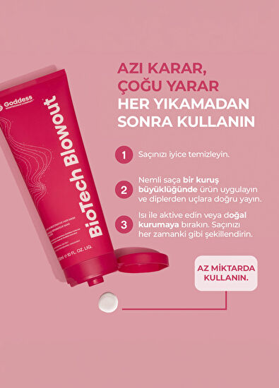Goddess Biotech Blowout Leave-Ln Restorative Hair Onarıcı Saç Maskesi 300 ml - 4