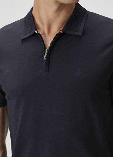 Beymen Club Navy Blue Short Sleeve Polo Sweater - 6