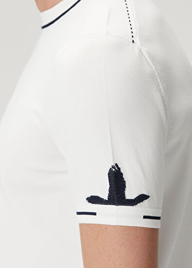 Beymen Club Off-White Goose Jacquard Short-Sleeved Sweater - 7