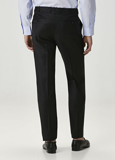 Zegna Koyu Gri Yün Formal Pantolon - 3