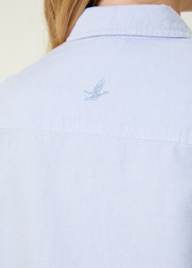 Beymen Club Mavi Kuş Logolu Gömlek - 5