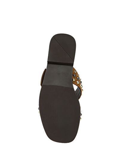 Beymen Club Camel Women's Suede Slippers - 5