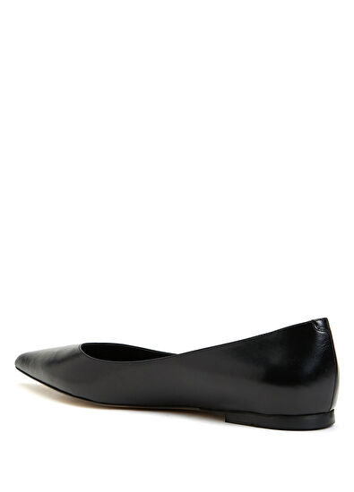 Beymen Club Black Leather Ballerinas - 3