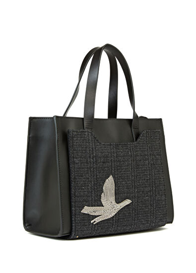 Beymen Club Siyah Ekoseli Kadın Omuz Çantası - 3