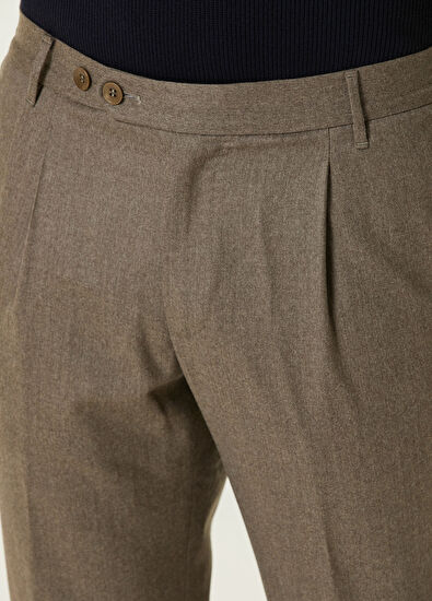 Rota Taupe Yün Pantolon - 4