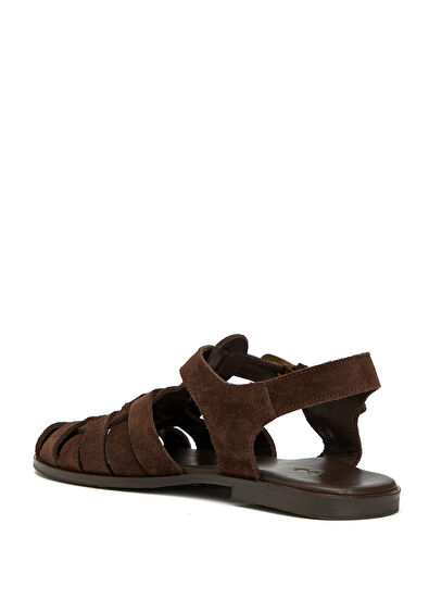 Beymen Club Brown Women's Suede Sandals - 3