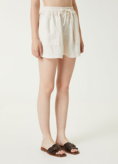Beymen Club Bej Keten Şort - 3