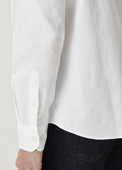 Beymen Club Slim Fit Beyaz Oxford Gömlek - 7