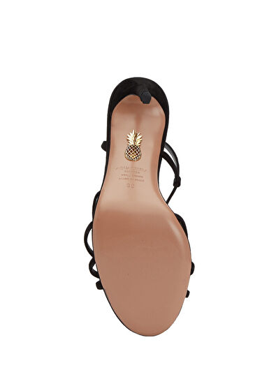 Talk To Me Siyah Kadın Süet Sandalet - Görsel 6