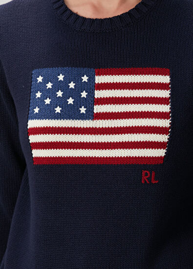 Lacivert Jakarlı Kazak - Görsel 7