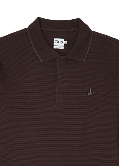 Beymen Club Comfort Fit Brown Ottoman Polo Sweatshirt - 7