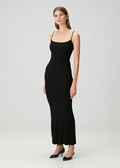 Skims Siyah Uzun Elbise - 3