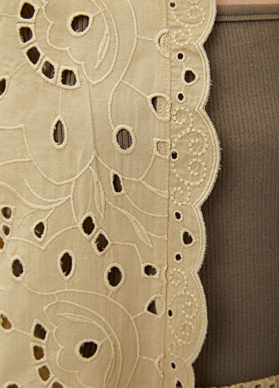 Beymen Club Beige Embroidered Shirt - 7