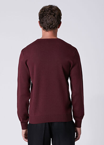 Beymen Club Plum Knitted Detailed Wool Sweater - 5