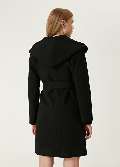 Beymen Club Siyah Kapüşonlu Palto - 6